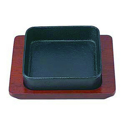 ☆ 鉄板 ☆ S ヒトリ鍋 角 15cm [ 150 x 150 x H38mm ] 【 レストラン ホテル 飲食店 業務用 】