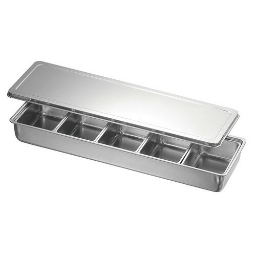 ☆ バット ☆ KO 18-8調味料入バット5ッ組(舟形中子付) [ 514 x 155 x H63mm ] 【 レストラン ホテル 飲..