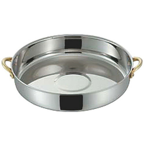 ☆ 料理演出用品 ☆ MA 18-0両手付すきやき鍋 24cm [ Φ240 x H46mm(2.0L) ] 【 飲食店 料亭 居酒屋 業務用 】