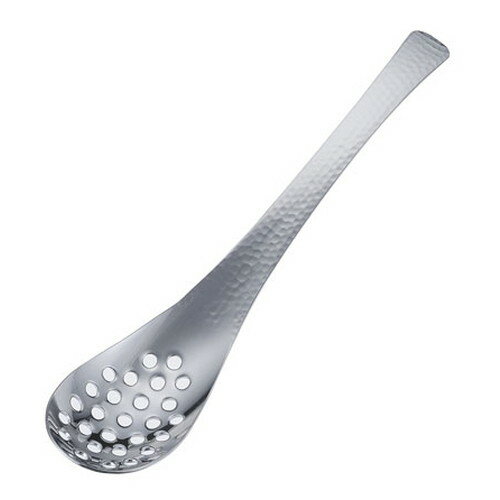 ☆ 中華食器 ☆18-8宴(Utage)槌目レンゲスプーン 中 R-6穴明 [ 35 x 160mm ] | 蓮華 レンゲ スプーン カ..