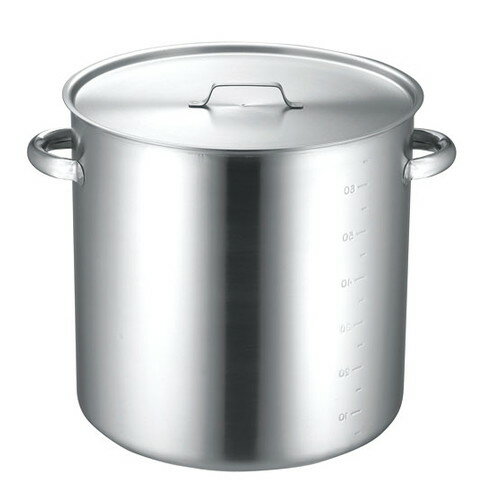 ☆ 料理道具 ☆ KO 19-0電磁対応IH 寸胴鍋(蓋付) 40cm [ φ400 x 深さ 400mm 板厚:1.0mm ] 【飲食店 レストラン ホテル 厨房 業務用 】