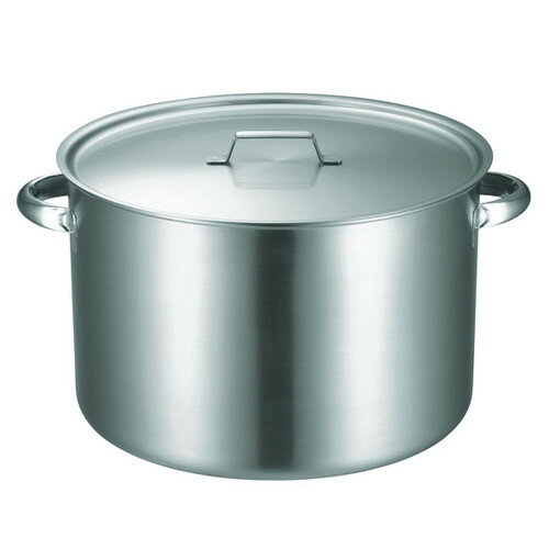 ☆ 料理道具 ☆ KO 19-0電磁対応IH 半寸胴鍋(蓋付) 33cm [ φ330 x 深さ 220mm 板厚:1.0mm ] 【飲食店 レストラン ホテル 厨房 業務用 】