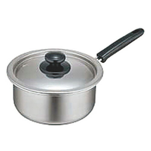 ☆ 料理道具 ☆ 18-0モリブデン実用鍋 片手 18cm [ φ180 x 深さ 105mm柄長 165mm ] 【飲食店 レストラン ホテル 厨房 業務用 】