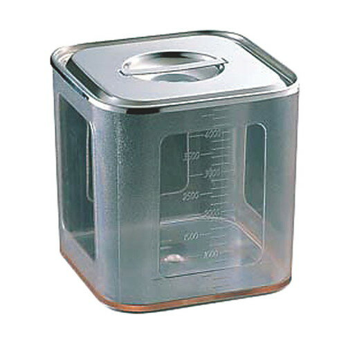 ☆ ストック 仕込み ☆ UK ポリカ角キッチンポット 21cm(7.9L) [ 210 x 210 x深さ 210mm ] 【飲食店 レストラン ホテル 厨房 業務用 】