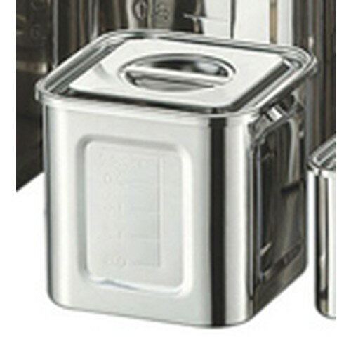 ☆ ストック 仕込み ☆ AG 18-8目盛付角キッチンポット 13.5cm(2.3L)手無 [ 135 x 135 x深さ 135mm ] 【飲食店 レストラン ホテル 厨房 業務用 】