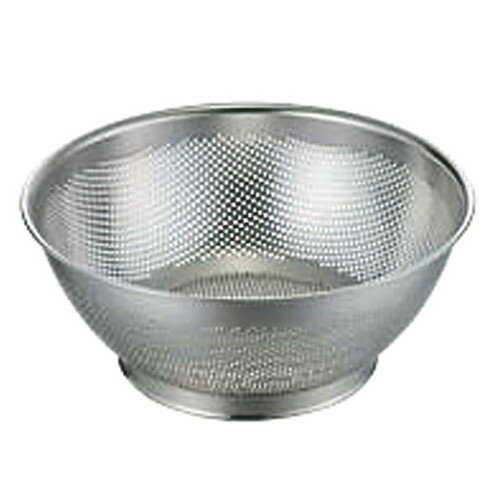 ☆ ストック 仕込み ☆ UK 18-8パンチング水切ザル 24cm 穴φ2.2mm [ φ255 x H95mm 板厚:0.6mm ] 【飲食店..