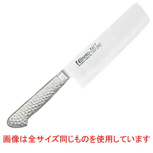 [商品名]　Brieto-M1165 菜切(片刃) 18cm[素材]　刀身:モリブデンバナジウム鋼/ハンドル:18-8ステンレス鋼[寸法]　[ 180 x 310mm 185g ]実際に使う立場の方々からの声を多く取り入れた製品です。[ 180 x 310mm 185g ] 刀身:モリブデンバナジウム鋼/ハンドル:18-8ステンレス鋼 サビにくい13クロームステンレスに、刃物鋼では最高級のモリブデン・バナジウム鋼を刃部に割り込み、最新の設備と高度な技術で作り上げられた製品です。一部の商品はメーカーよりお取り寄せとなりますので、納期が前後することがございます。あらかじめご了承ください。商品によっては手造りのため、写真と色・かたちが若干異なることがございます。われものですので丁重に梱包させていただいておりますが、ご質問などございましたらお気軽にお問い合わせください。ご注文に関する注意事項は 【こちら】ご購入前にご確認ください。