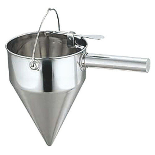 ☆ 鉄板焼き用品 ☆18-8片手種落し(ツル付) 小 [ Φ130 x H190 x 135mm ] 【 飲食店 レストラン ホテル 厨房 業務用 お好み焼き 鉄板焼き たこ焼き 屋台 お祭り 】