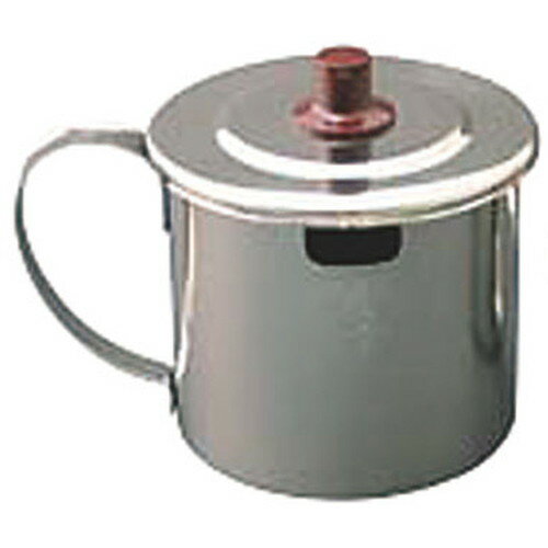 ☆ 鉄板焼き用品 ☆お好みソースポット(モリブデン鋼) ジャンボ 茶ツマミ [ Φ115 x H122mm 約1,000cc ] |..