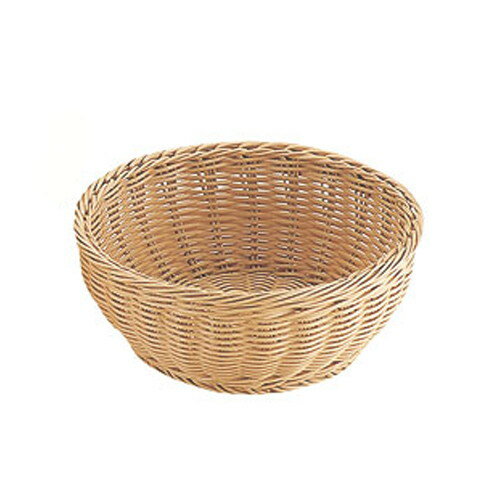 ☆ フロアサービス用品 ☆ PPラタン 丸型バスケット アイボリー 24型 RO-209-IV [ Φ240 x H100mm ]【 飲食店 レストラン ホテル 業務用 】