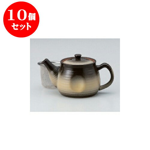 10個セット ポット いぶし金彩ポット（カゴアミ付） [10.5 x 8.5cm 470cc] | ポット 急須 土瓶 紅茶 コーヒー まったり 人気 おすすめ 食器 業務用 飲食店 カフェ うつわ 器 おしゃれ かわいい ギフト プレゼント 引き出物 誕生日 贈り物 贈答品 食器セット