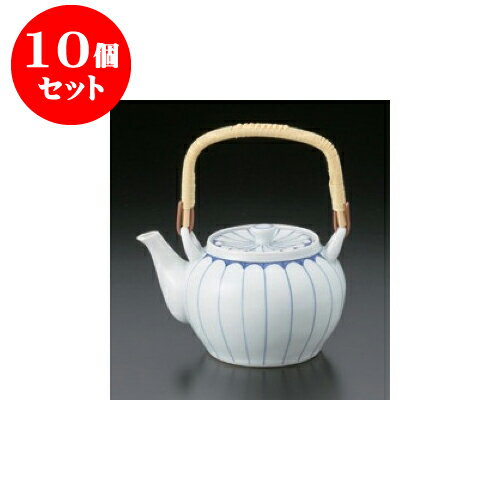 10個セット 有田焼土瓶 花割8号土瓶 [1230cc] | ポット 急須 土瓶 お茶 大きい 一服 まったり 人気 おすすめ 食器 業務用 飲食店 カフェ うつわ 器 おしゃれ かわいい ギフト プレゼント 引き出物 誕生日 贈り物 贈答品 食器セット