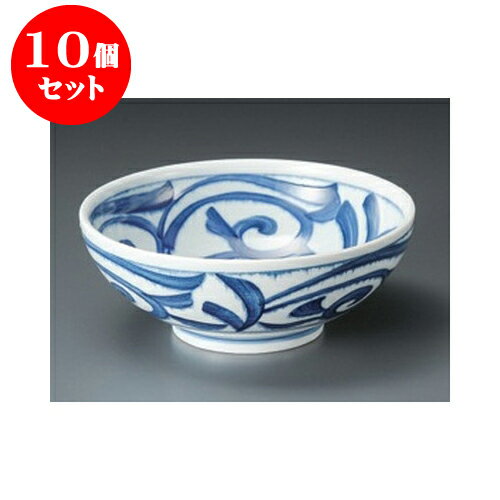 10個セット めん皿 藍草紋麺鉢 [21 x 8.2cm] | そば 蕎麦 めん 麺おすすめ 人気 食器 業務用 飲食店 カフェ うつわ 器 おしゃれ かわいい お洒落 可愛い ギフト プレゼント 引き出物 内祝い 結婚祝い 誕生日 贈り物 贈答品 食器セット