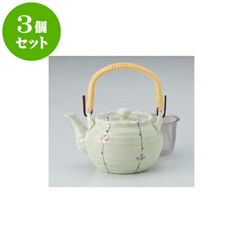 3個セット 土瓶 梅有田焼六兵衛6号土瓶（アミ付） [18 x 10 x 11.5cm 1000cc] | ポット 急須 土瓶 お茶 大きい 一服 まったり 人気 おすすめ 食器 業務用 飲食店 カフェ うつわ 器 おしゃれ かわいい ギフト プレゼント 引き出物 誕生日 贈り物 贈答品 食器セット