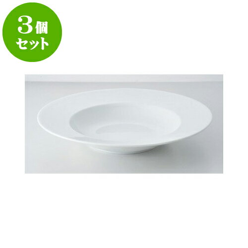3個セット デリカウェア YZ（白磁）30cmボール [29.8 x 5.4cm] | パスタ カレー メイン 皿 麺皿 スパゲティ 人気 おすすめ 食器 洋食器 業務用 飲食店 カフェ うつわ 器 おしゃれ かわいい ギフト プレゼント 贈答品 カフェ 自宅 レストラン イベント 食器セット