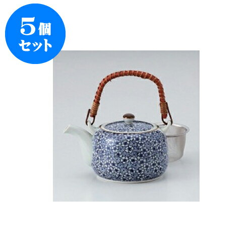 5個セット 土瓶 有田焼桜もみじ4号土瓶（アミ付） [17 x 11 x 10cm 680cc] | ポット 急須 土瓶 お茶 大きい 一服 まったり 人気 おすすめ 食器 業務用 飲食店 カフェ うつわ 器 おしゃれ かわいい ギフト プレゼント 引き出物 誕生日 贈り物 贈答品 食器セット