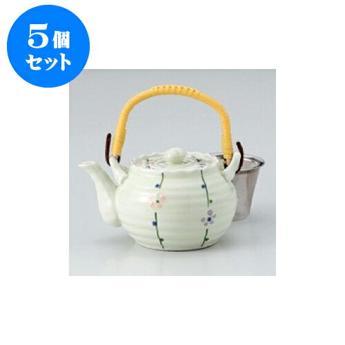 5個セット 土瓶 有田焼梅六兵衛4号土瓶（アミ付） [16.5 x 9 x 10cm 680cc] | ポット 急須 土瓶 お茶 大きい 一服 まったり 人気 おすすめ 食器 業務用 飲食店 カフェ うつわ 器 おしゃれ かわいい ギフト プレゼント 引き出物 誕生日 贈り物 贈答品 食器セット