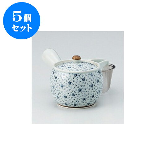 5個セット 急須 有田焼風たより丸型中急須（アミ付） [17 x 10 x 10cm 400cc] | ポット 急須 きゅうす 土瓶 お茶 一服 まったり 人気 おすすめ 食器 業務用 飲食店 カフェ うつわ 器 おしゃれ かわいい ギフト プレゼント 引き出物 誕生日 贈り物 贈答品 食器セット