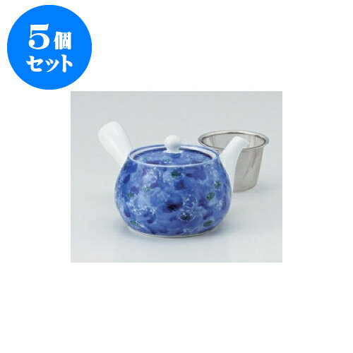 5個セット 急須 有田焼濃牡丹2.5号急須（アミ付） [17 x 11 x 9cm 400cc] | ポット 急須 きゅうす 土瓶 お茶 一服 まったり 人気 おすすめ 食器 業務用 飲食店 カフェ うつわ 器 おしゃれ かわいい ギフト プレゼント 引き出物 誕生日 贈り物 贈答品 食器セット