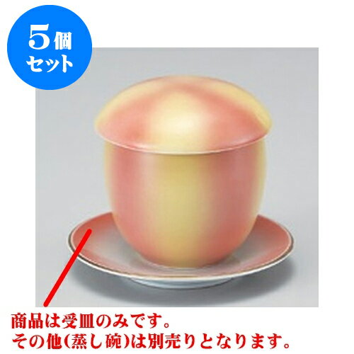 5個セット むし碗 オレンジ吹受皿 [10.5 x 1.5cm] | 小皿 取り皿 人気 おすすめ 食器 業務用 飲食店 小さいお皿 カフェ うつわ 器 おしゃれ かわいい ギフト プレゼント 引き出物 誕生日 贈り物 贈答品 SNS 便利 内祝い 開店祝 普段使い 引っ越し祝い 食器セット