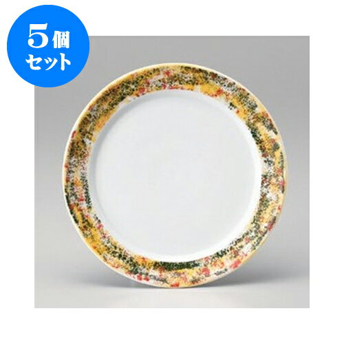 5個セット パスタ 釉上色彩9.0皿 [26.6 x 3.2cm] | パスタ カレー メイン 皿 麺皿 スパゲティ 人気 おすすめ 食器 洋食器 業務用 飲食店 カフェ うつわ 器 おしゃれ かわいい ギフト プレゼント 引き出物 誕生日 贈答品 カフェ 自宅 レストラン イベント 食器セット