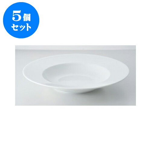 5個セット デリカウェア YZ（白磁）30cmボール [29.8 x 5.4cm] | パスタ カレー メイン 皿 麺皿 スパゲティ 人気 おすすめ 食器 洋食器 業務用 飲食店 カフェ うつわ 器 おしゃれ かわいい ギフト プレゼント 贈答品 カフェ 自宅 レストラン イベント 食器セット