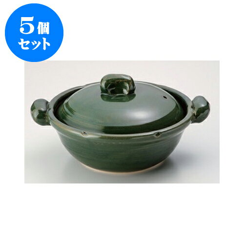 5個セット 萬古焼土鍋 織部手造鍋9号 [34 x 27.5 x 17cm 身10cm] 直火 | 土鍋 3人用 4人用 大人数 鍋パ インスタ あったかい ほかほか 人気 おすすめ 食器 業務用 飲食店 カフェ うつわ 器 おしゃれ かわいい ギフト プレゼント 引き出物 誕生日 贈り物 贈答品 食器セット