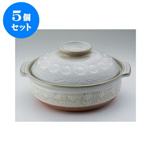 5個セット IH土鍋 銀峯三島IH深鍋9号 [31.5 x 28 x 16cm 身9.5cm] 直火 IH対応 | 土鍋 IH IH対応 鍋パ インスタ あったかい ほかほか 人気 おすすめ 食器 業務用 飲食店 カフェ うつわ 器 おしゃれ かわいい ギフト プレゼント 引き出物 誕生日 贈り物 贈答品 食器セット