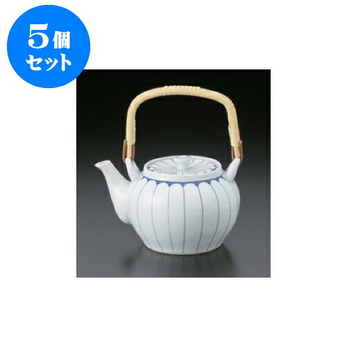 5個セット 有田焼土瓶 花割8号土瓶 [1230cc] | ポット 急須 土瓶 お茶 大きい 一服 まったり 人気 おすすめ 食器 業務用 飲食店 カフェ うつわ 器 おしゃれ かわいい ギフト プレゼント 引き出物 誕生日 贈り物 贈答品 食器セット
