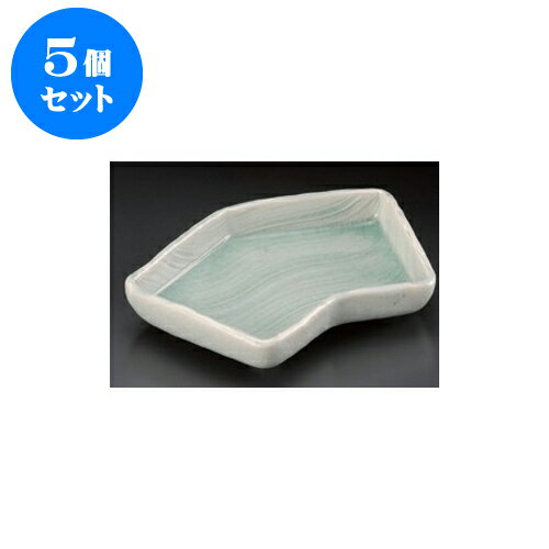 5個セット 向付 灰青磁結型向付 [20 x 14 x 3.7cm] 土物 手造り | 和食器 鉢 小鉢 ボウル 浅鉢 料亭 ホテル 食器 業務用 飲食店 カフェ うつわ 器 おしゃれ かわいい ギフト プレゼント 内祝い 誕生日 贈り物 贈答品 おすすめ 食器セット