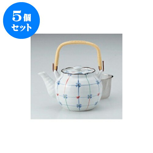5個セット 土瓶 花格子8号土瓶（U） [21 x 15 x 14cm 1700cc] | ポット 急須 土瓶 お茶 大きい 一服 まったり 人気 おすすめ 食器 業務用 飲食店 カフェ うつわ 器 おしゃれ かわいい ギフト プレゼント 引き出物 誕生日 贈り物 贈答品 食器セット