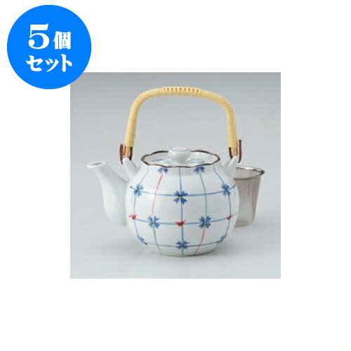 5個セット 土瓶 花格子6号土瓶（U） [18.5 x 14 x 13cm 1300cc] | ポット 急須 土瓶 お茶 大きい 一服 まったり 人気 おすすめ 食器 業務用 飲食店 カフェ うつわ 器 おしゃれ かわいい ギフト プレゼント 引き出物 誕生日 贈り物 贈答品 食器セット