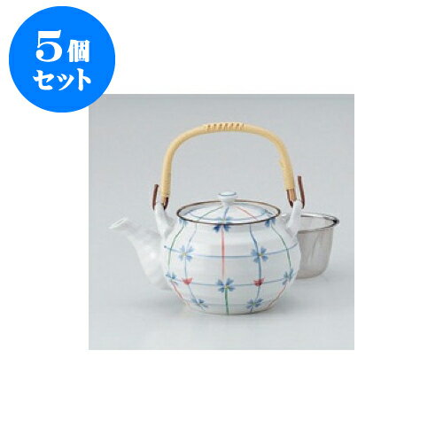 5個セット 土瓶 花格子4号土瓶（U） [17 x 12.5 x 10cm 630cc] | ポット 急須 土瓶 お茶 大きい 一服 まったり 人気 おすすめ 食器 業務用 飲食店 カフェ うつわ 器 おしゃれ かわいい ギフト プレゼント 引き出物 誕生日 贈り物 贈答品 食器セット