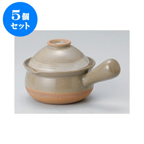 5個セット 薬土瓶・行平 京風白刷毛目碗付行平 [17 x 15 x 12cm 身8cm] 直火 | 人気 おすすめ 食器 業務用 飲食店 カフェ うつわ 器 おしゃれ かわいい ギフト プレゼント 引き出物 誕生日 贈り物 贈答品 食器セット