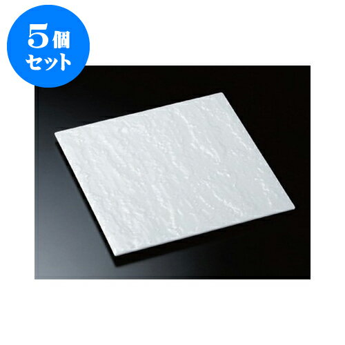 5個セット 角大皿 白磁石肌正角24cm皿 [24.5 x 24.5 x 1.2cm] | 角 角皿 スクエア 食器 業務用 飲食店 カフェ うつわ 器 おしゃれ かわいい ギフト プレゼント 引き出物 内祝い 結婚祝い 誕生日 贈り物 贈答品 おすすめ 食器セット