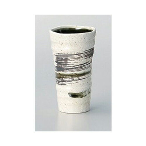 酒器 白唐津織部ハケロングタンブラー [8.5 x 15cm 400cc] | フリーカップ タンブラー カップ コップ ビール 酒器 お酒 居酒屋 バー bar 晩酌 人気 おすすめ 食器 業務用 飲食店 カフェ うつわ 器 おしゃれ かわいい ギフト プレゼント 引き出物 誕生日 贈り物 贈答品