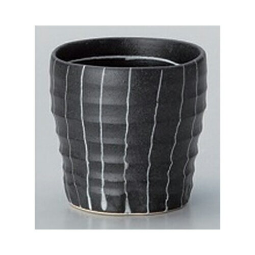 酒器 ストライプ（黒）マルチカップ [9 x 9cm 340cc] | フリーカップ タンブラー カップ コップ ビール 酒器 お酒 居酒屋 バー bar 晩酌 人気 おすすめ 食器 業務用 飲食店 カフェ うつわ 器 おしゃれ かわいい ギフト プレゼント 引き出物 誕生日 贈り物 贈答品