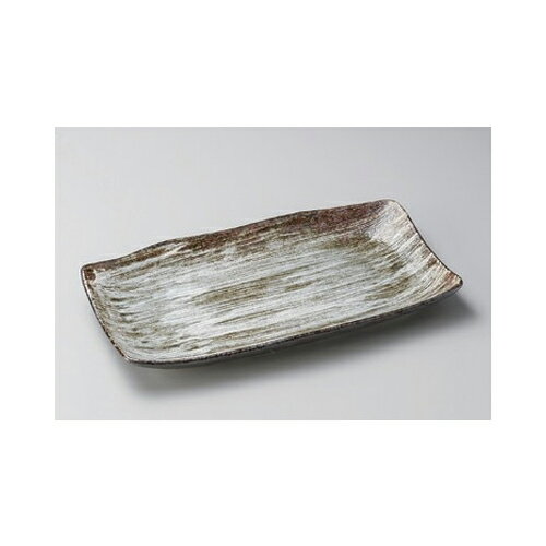 長角大皿 白刷毛均窯ホッケ皿 [30 x 17.3 x 3.3cm] | 角 角皿 スクエア 食器 業務用 飲食店 カフェ うつわ 器 おしゃれ かわいい ギフト プレゼント 引き出物 内祝い 結婚祝い 誕生日 贈り物 贈答品 おすすめ