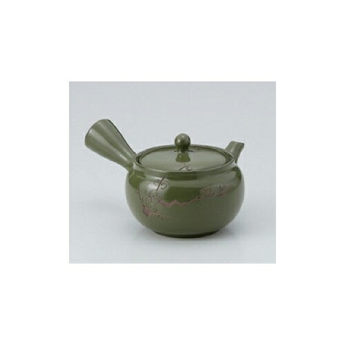 急須 緑泥梅急須（平網） [10 x 8.5cm 360cc] | ポット 急須 きゅうす 土瓶 お茶 一服 まったり 人気 おすすめ 食器 業務用 飲食店 カフェ うつわ 器 おしゃれ かわいい ギフト プレゼント 引き出物 誕生日 贈り物 贈答品