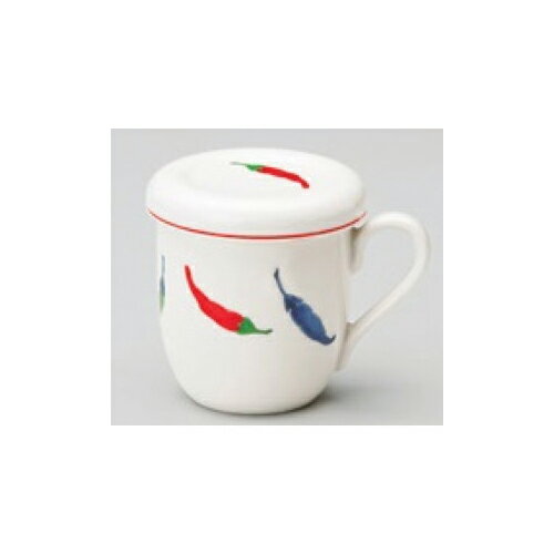 蓋付マグ 唐辛子蓋付マグ [7.5 x 9.5cm 300cc] | マグ マグカップ コーヒー 紅茶 ティー 人気 おすすめ 食器 洋食器 業務用 飲食店 カフェ うつわ 器 おしゃれ かわいい ギフト プレゼント 引き出物 誕生日 贈り物 贈答品