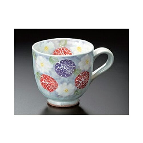 マグ 花ごころマグカップ（青） [8.6 x 8.2cm 280cc] 土物 | マグ マグカップ コーヒー 紅茶 ティー 人気 おすすめ 食器 洋食器 業務用 飲食店 カフェ うつわ 器 おしゃれ かわいい ギフト プレゼント 引き出物 誕生日 贈り物 贈答品