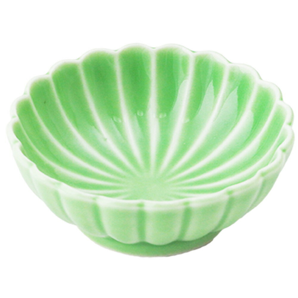 ヒワ釉菊形平珍味 [ 7 x 2.5cm ] | 珍味 小付け 小鉢 小皿 お漬物 薬味入れ おすすめ 人気 食器 業務用 飲食店 カフェ うつわ 器 おしゃれ かわいい お洒落 可愛い ギフト プレゼント 引き出物 内祝い 結婚祝い 誕生日 贈り物 贈答品