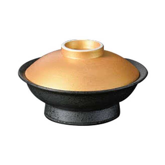 金彩黒油滴平蓋向 [ 17.1 x 9.1cm ] | 煮物 料亭 旅館 割烹 碗 人気 おすすめ 食器 業務用 飲食店 カフェ うつわ 器 おしゃれ かわいい ギフト プレゼント 引き出物 誕生日 贈り物 贈答品