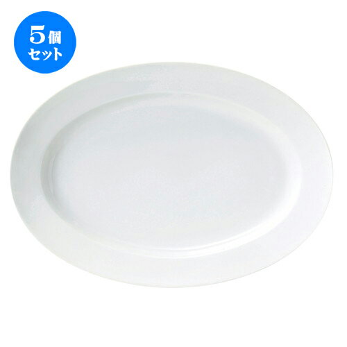 5個セット☆ 楕円皿 ☆ アーバンホワイト 37cmリムプラター [ L-37.5 S-26.4 H-4.5cm ] | 楕円 皿 形プラター 丸 パスタ 人気 おすすめ 食器 洋食器 業務用 飲食店 カフェ うつわ 器 おしゃれ かわいい ギフト プレゼント 引き出物 誕生日 贈り物 贈答品 食器セット