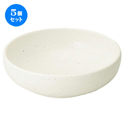 5個セット☆ 中鉢 ☆ 新粉引 石目8.0ボウル [ D-24.5 H-7.6cm C-2,420cc ] | 中鉢 盛鉢 取り鉢 ボウル 中 おすすめ 人気 食器 業務用 飲食店 カフェ うつわ 器 おしゃれ かわいい お洒落 ギフト プレゼント 引き出物 内祝い 結婚祝い 誕生日 贈り物 贈答品 食器セット