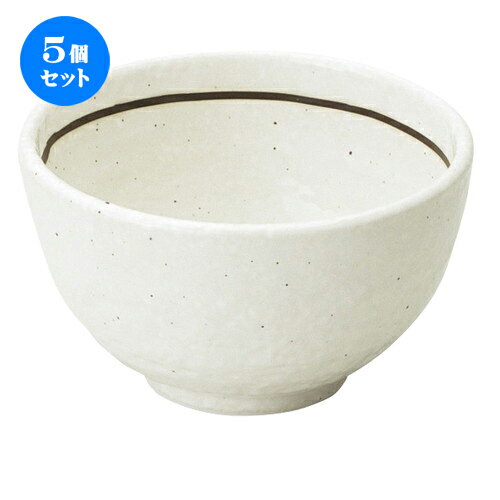 5個セット☆ 丼 ☆ 粉引ライン 石目4.0丼 [ D-12.5 H-7.2cm C-450cc ] | 丼ぶり カフェ丼 鉢 ラーメン そば うどん ボウル 食器 業務用 飲食店 カフェ うつわ 器 おしゃれ かわいい ギフト プレゼント 誕生日 贈り物 贈答品 食器セット