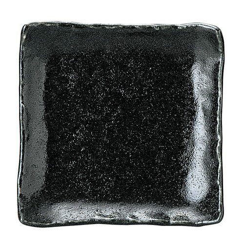 3個セット☆ 角皿 ☆ ゆず黒耀 石目4.3正角皿 [ D-13 H-3cm ] 【 料亭 旅館 和食器 カフェ 飲食店 業務用 自宅用 黒 ブラック シック シンプル 風合 】