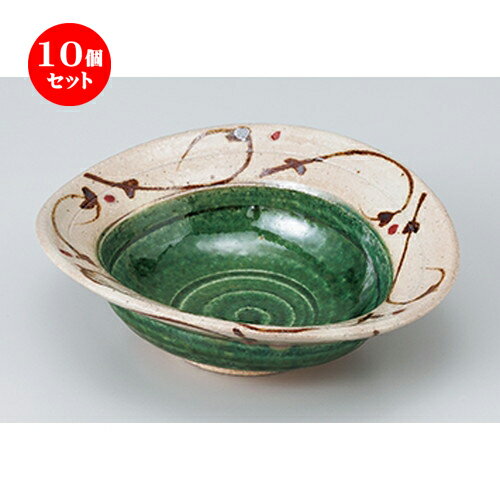 10個セット ☆ 小鉢特選 ☆ 織部たこ唐草ひねり4,5寸鉢 ［ 15.5 x 14 x 4.8cm ］ | 小鉢 小 小さい 鉢 ボウル 万能 人気 おすすめ 食器 業務用 飲食店 カフェ うつわ 器 おしゃれ かわいい ギフト プレゼント内祝い 結婚祝い 誕生日 贈り物 贈答品 食器セット