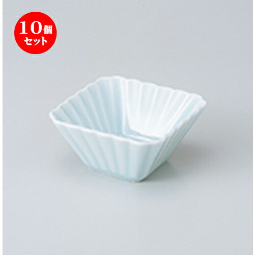 10個セット☆ 小鉢 ☆ 菊割　青白　9cm正角深鉢 ［ 8.8 x 4.3cm ］ | 小鉢 小 小さい 鉢 ボウル 万能 人気 おすすめ 食器 業務用 飲食店 カフェ うつわ 器 おしゃれ かわいい ギフト プレゼント内祝い 結婚祝い 誕生日 贈り物 贈答品 食器セット