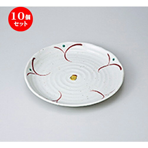 10個セット☆ 和皿 ☆ 粉引釉花だより8.0皿 [ 24.3 x 3cm ］ | 中皿 デザート皿 取り皿 人気 おすすめ 食器 業務用 飲食店 カフェ うつわ ホテル 家庭用 器 SNS 内祝い ギフト プレゼント パーティ 引き出物 誕生日 記念日 贈り物 贈答品 SNS 食器セット